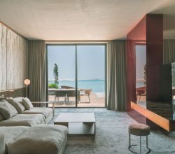 Portofino Family Hotel living room with balcony by day digital (6)